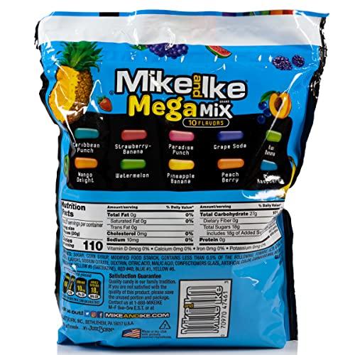 Ballard Products Mike and Ike MegaMix Pack of 2 Bags - Mike and Ike Candy Bulk Pack of 2 Bags - 28.8 oz Each - Movie Candy Bulk Pack - Includes Ballard Products Pocket Bag