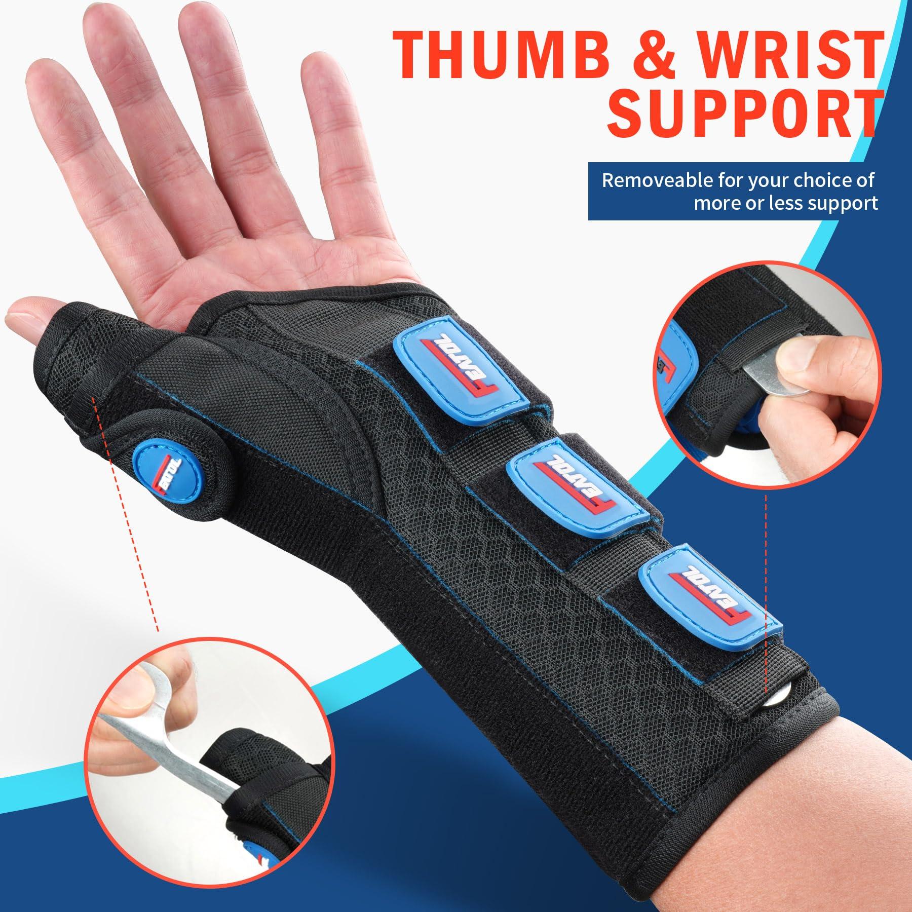 FEATOL FEATOL 2 Pack Wrist Brace with Thumb Spica Splint for De Quervain\'s Tenosynovitis, Carpal Tunnel, Tendonitis, Arthritis-Thumb Brace for Pain Relief-Left Right Hand-Large/Extra Large