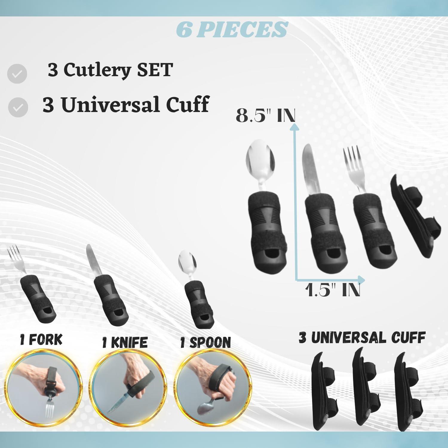 ADAPTIVE UTENSILS ADAPTIVE UTENSILS Set Integral, Cup for elderly, Plate special needs and Cutlery for Parkinsons.