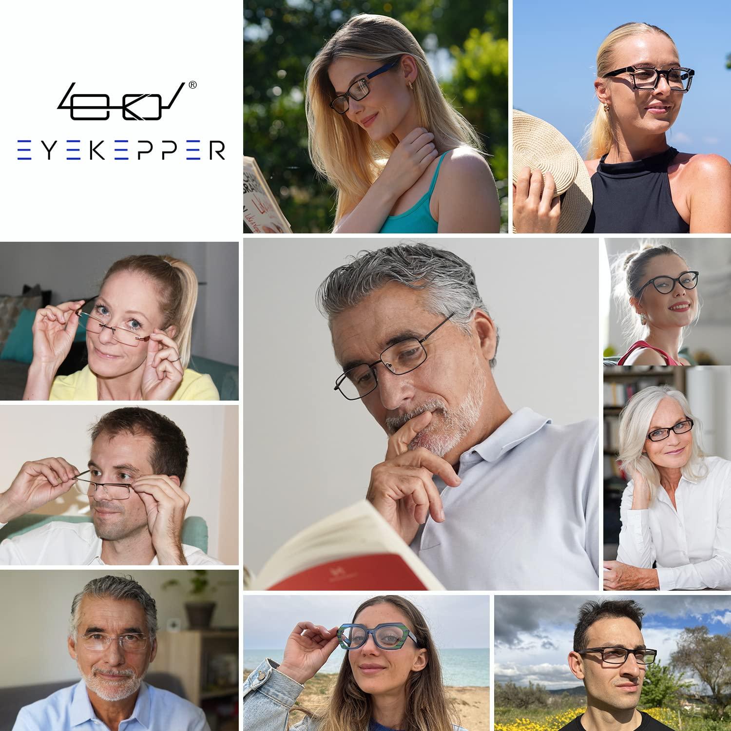 Eyekepper Eyekepper Blue Light Blocking Glasses with Yellow Filter Lens - Square Large Lens Computer Eyeglasses - Transparent