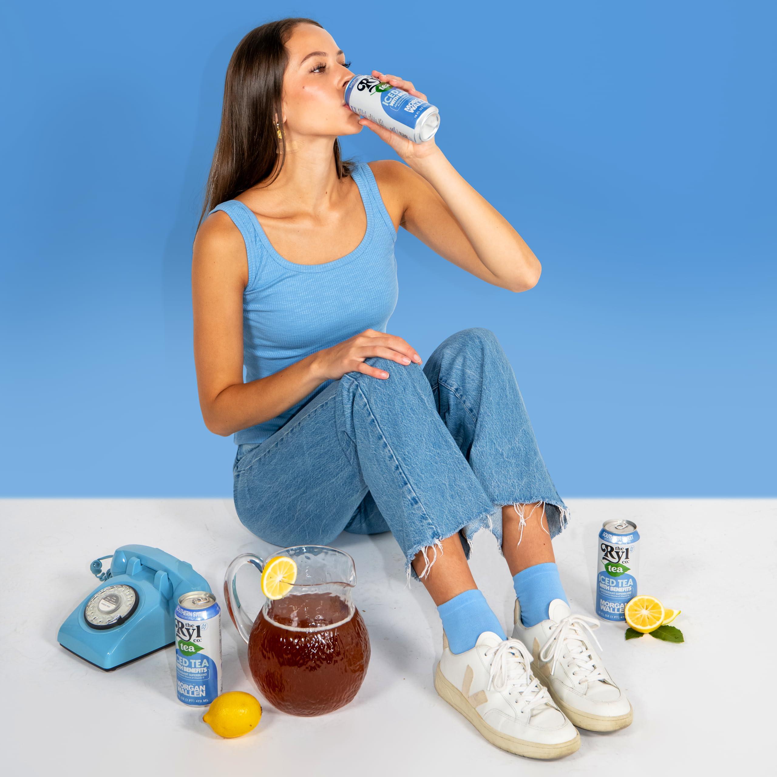 The Ryl Co Ryl Iced Tea, Wallen\'s Sweet, Antioxidant Superblend, Zero Sugar, Low Carb, Low Calorie Iced Tea, 16.0 Fl Oz (12-Pack)