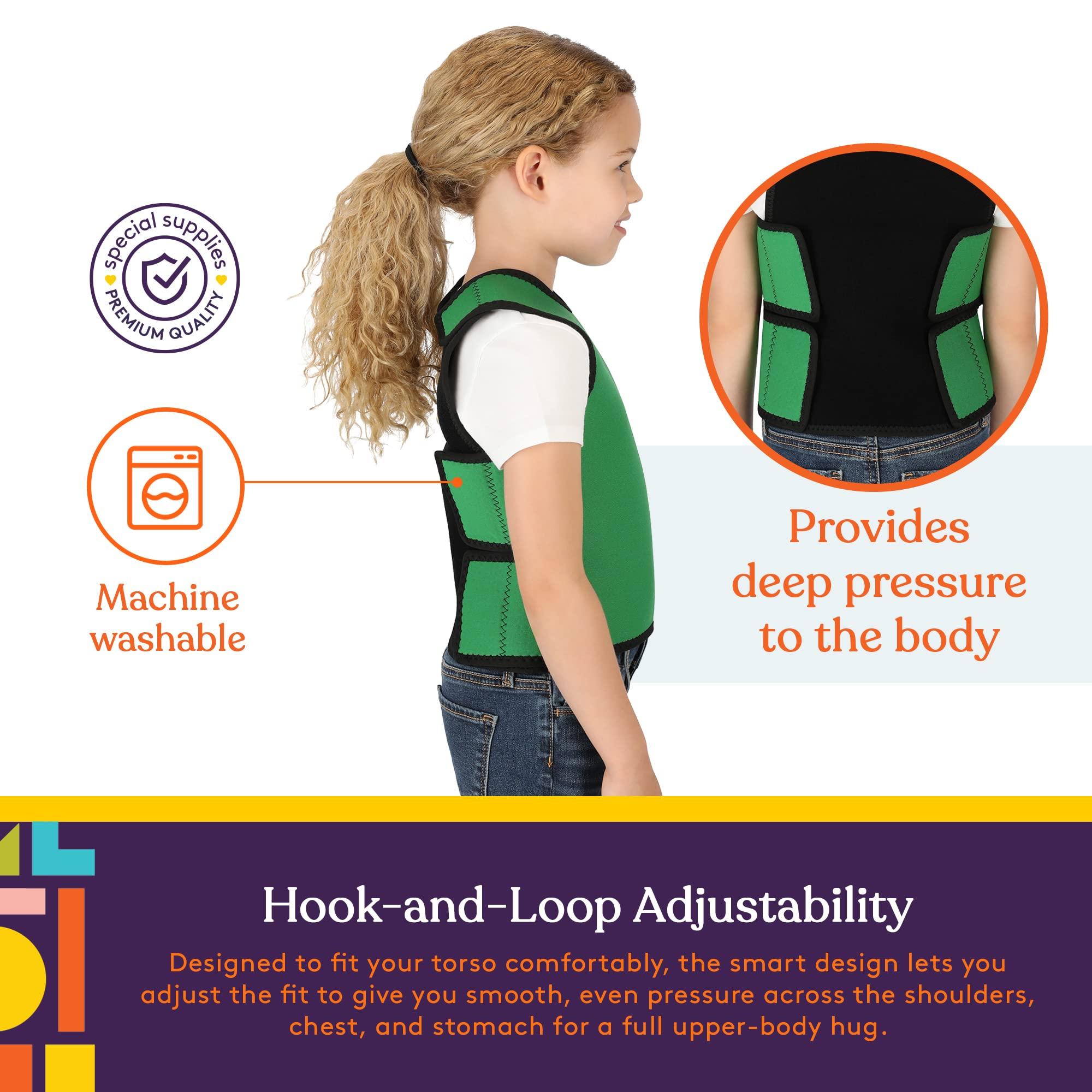 Special Supplies Special Supplies Sensory Compression Vest Deep Pressure Comfort (Green, X-Small)