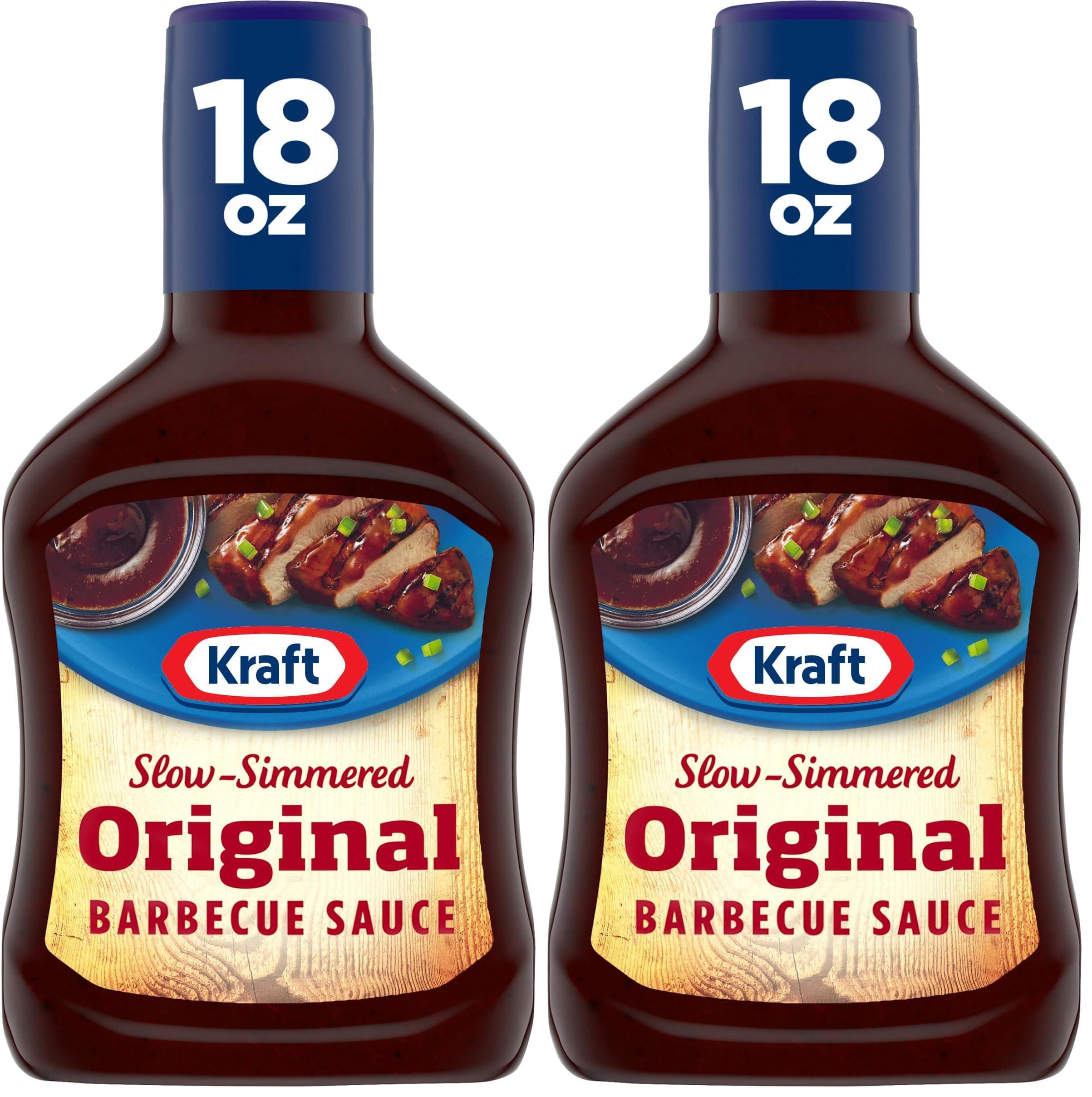 Kraft Kraft Original Slow-Simmered BBQ Barbecue Sauce (18 oz Bottle) (Pack of 2)