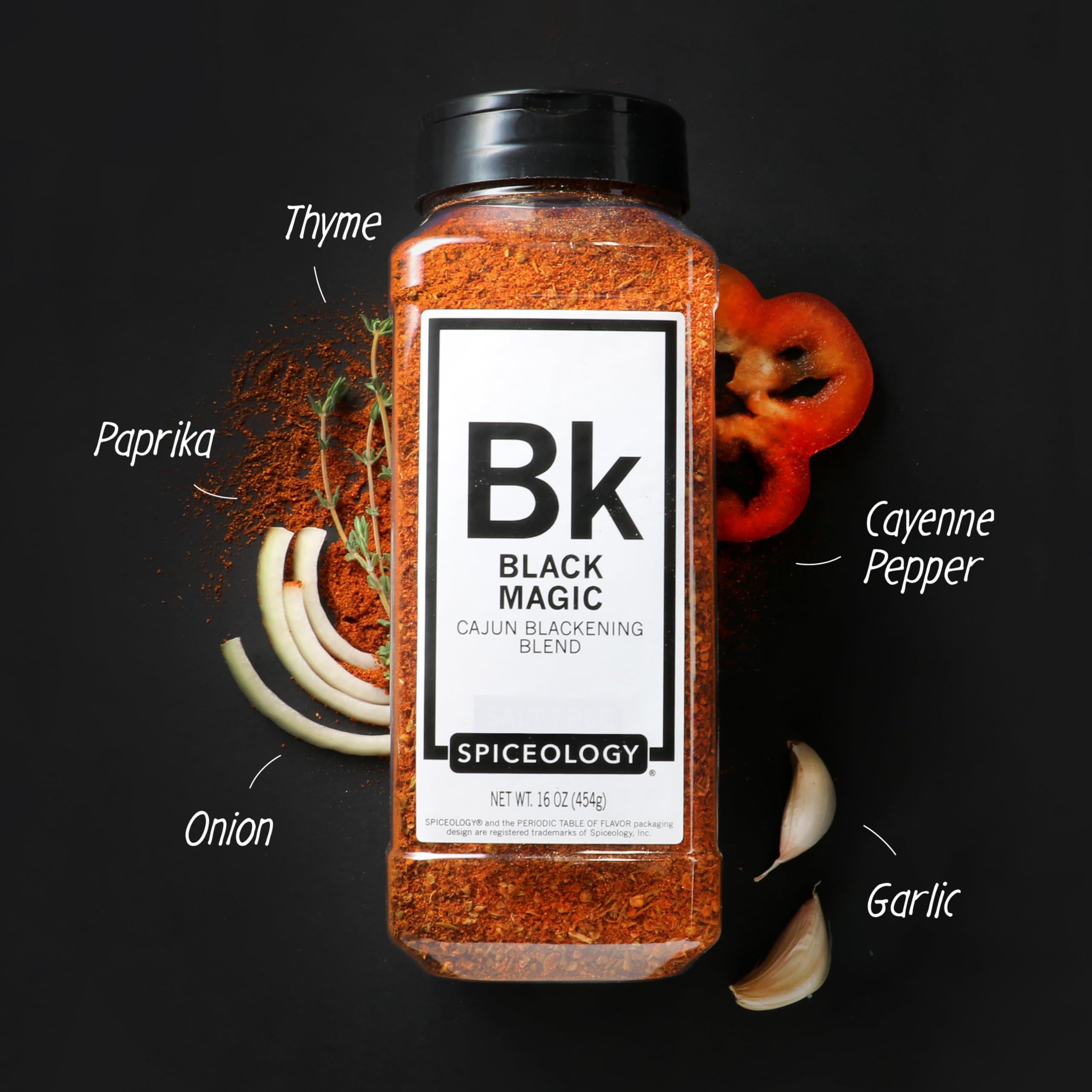 Spiceology Spiceology Black Magic Cajun Blackening Seasoning Bold & Savory Blackening Seasoning for Chicken, Fish, Turkey, and More Versatile Cajun Spice Blend & Dry Rub 18 oz