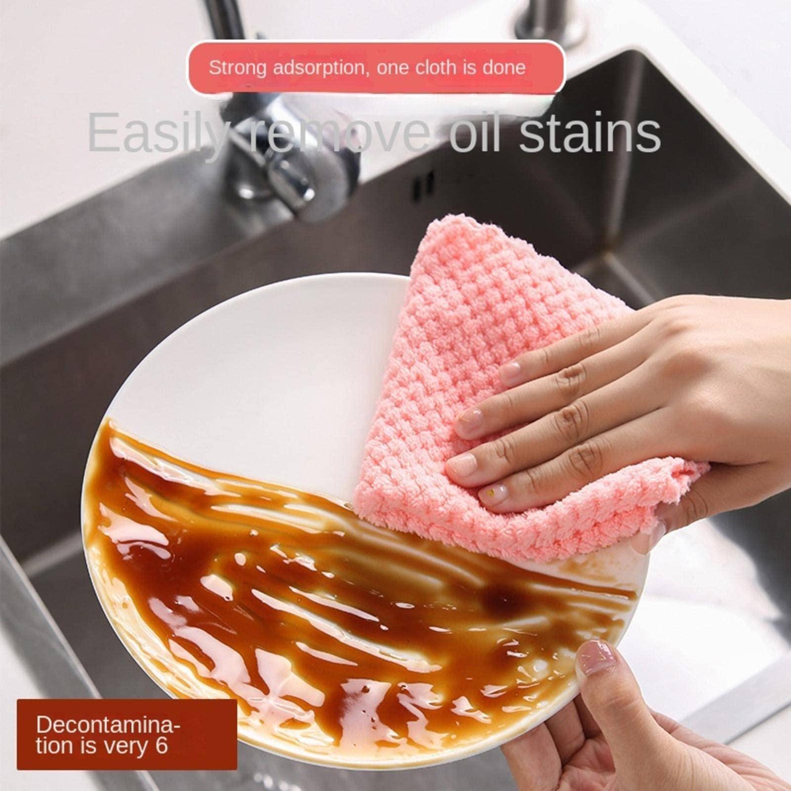 MBETA MBETA Polyester Pineapple Grid Trimming rag Absorbent decontamination Baiji Cloth Kitchen Cleaning lint-Free Dishcloth