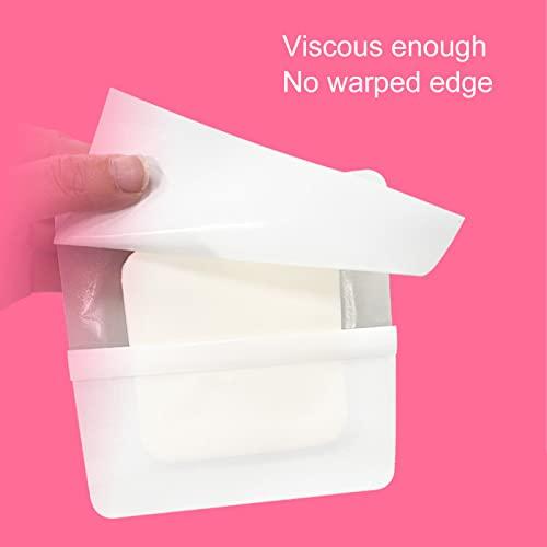 Luqeeg Hydrocolloid Foam Dressing, Wound Pressure Sore Pad, Waterproof Pressure Sore Patch with Adhesive Border for Leg Ulcer, Mild Bed Sores, Pressure Ulcer, Preventing Phlebitis