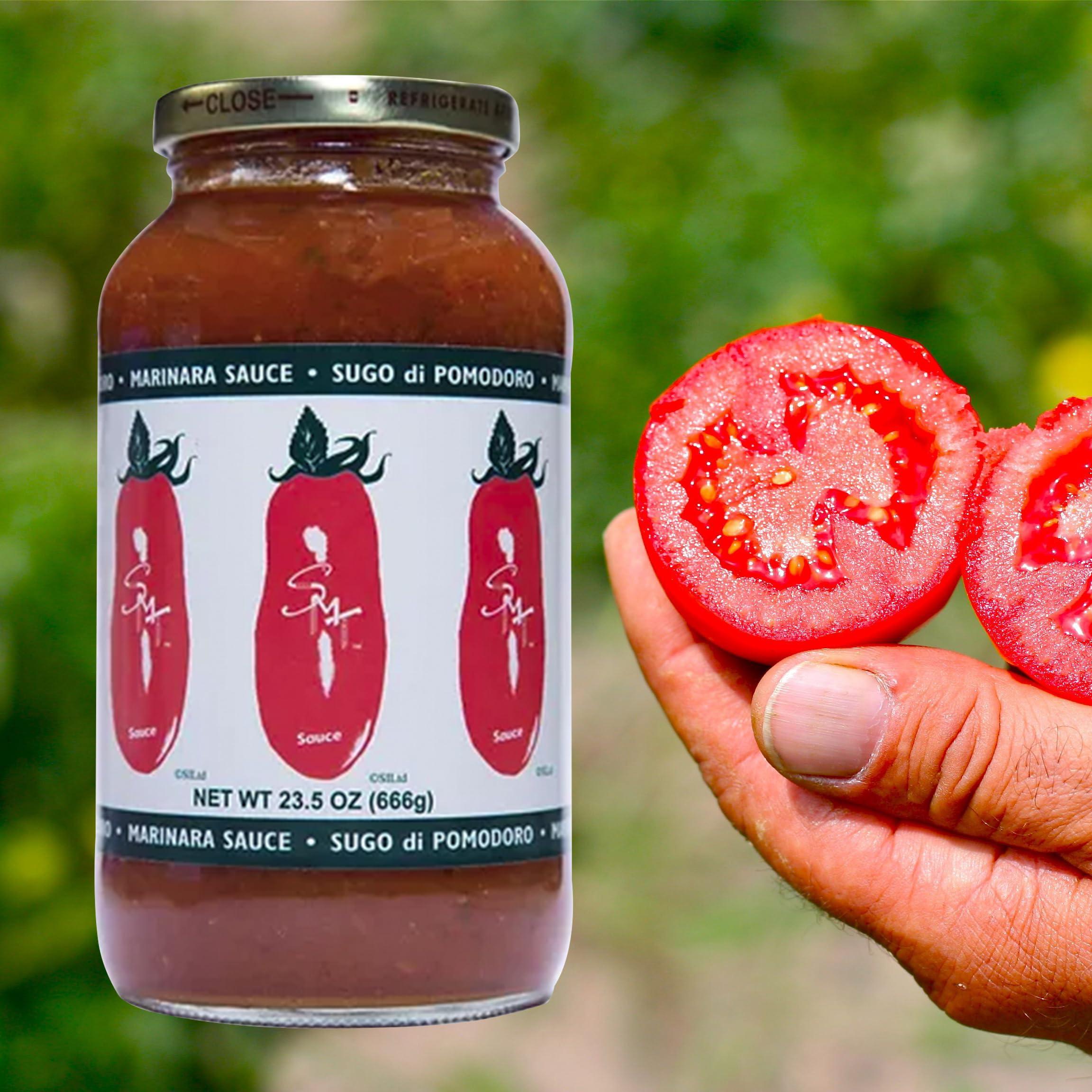 San Marzano SMT San Merican Tomato Marinara Sauce - Marinara Pasta Sauce from Fully Ripened Tomatoes, 23.5 oz (Pack of 2)