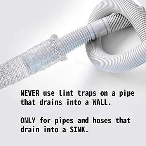 Buytta 48 PCS Lint Traps Washing Machine Lint Trap Stainless Steel lint Snare Traps Laundry Mesh Washer Hose Filter Washing Machine Lint Snare, Lint Traps Hose Screen Filter Catcher with 48 Nylon Cable Ties