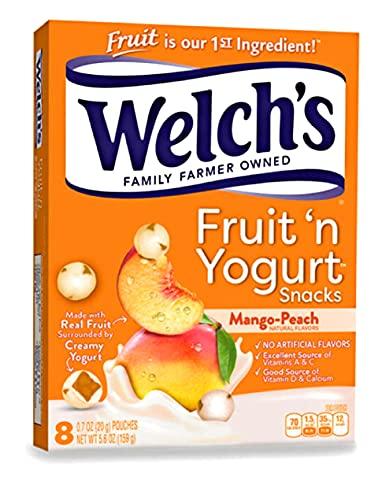 Welch's Welch’s fruit ‘n yogurt mango-peach fruit snacks 1 box of 8 (0.7oz) pouches