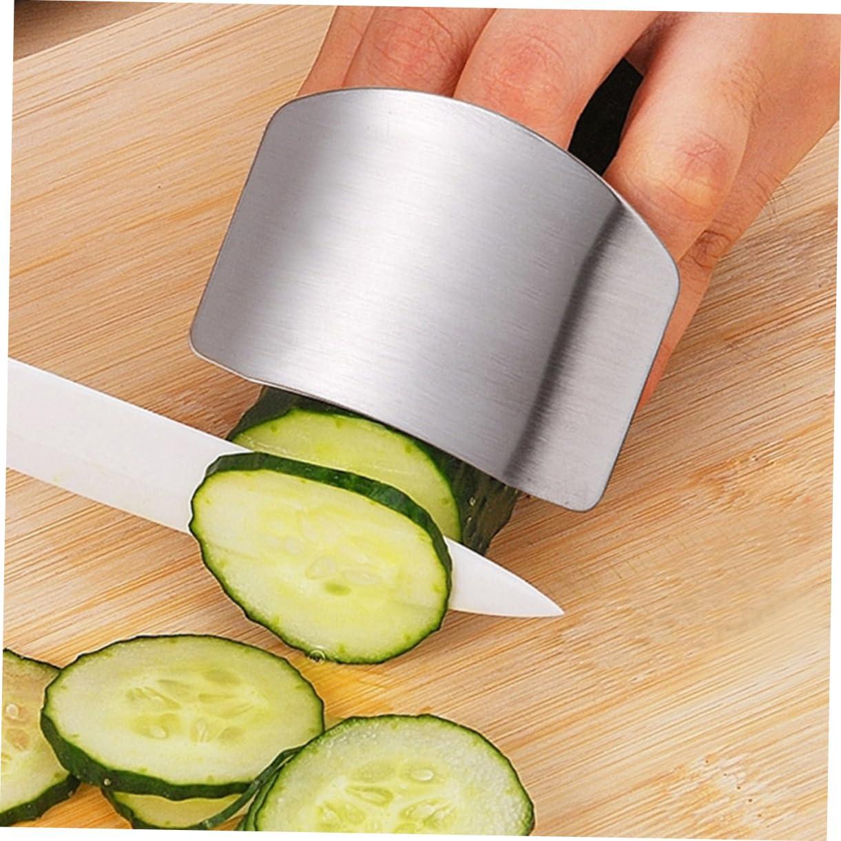 Healvian Healvian 6 Pcs Home Kitchen Tool Hand Protector for Knife Fingerling Trap Nail Protection Gel Hand Support Tape Finger Care Protector Household Tools Fingertip Protectors Thumb Ring Silver