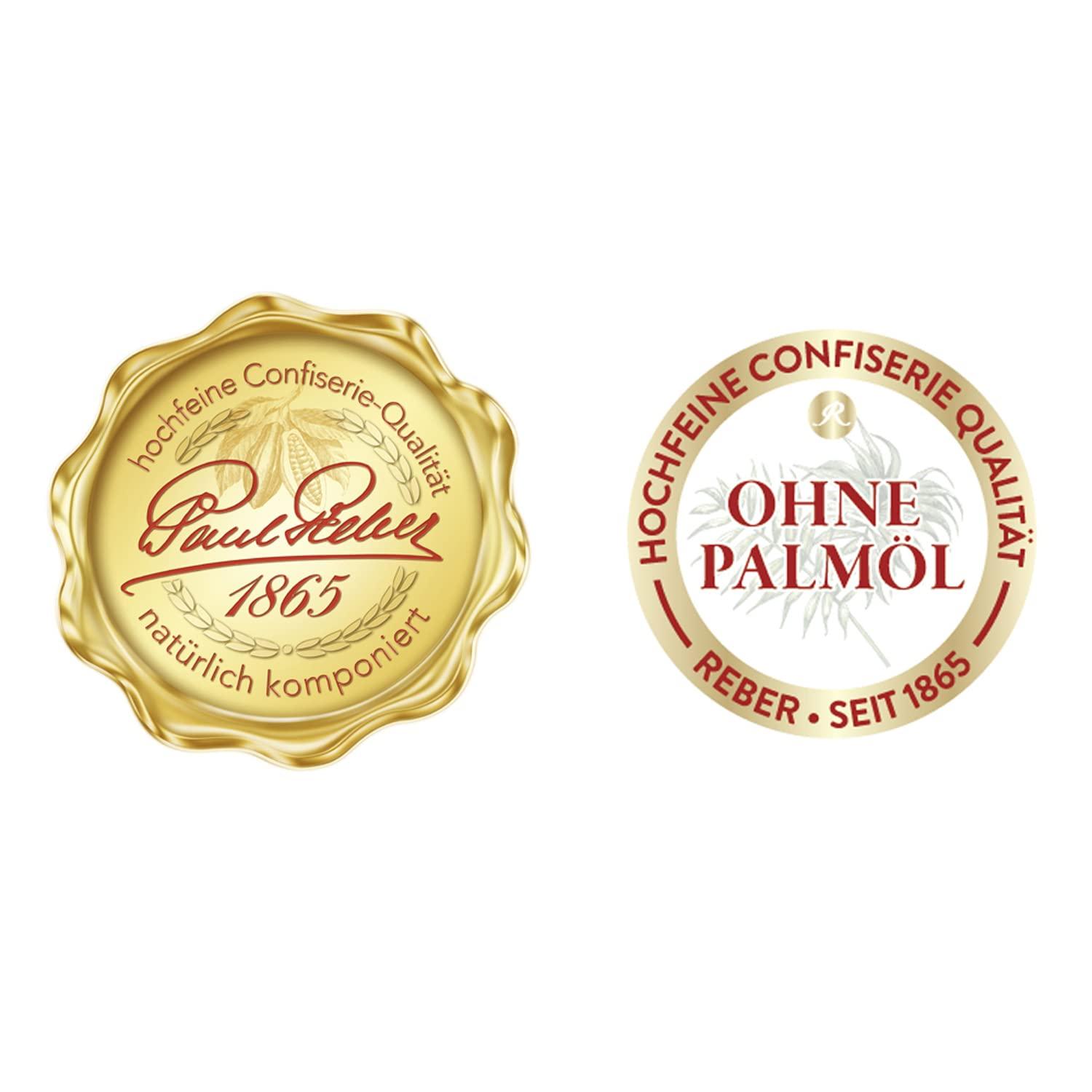 Reber REBER Constance Kugel with White Chocolate with Hazelnut Praline and Marizpan Filling with Raspberry, 6pc Portrait Box