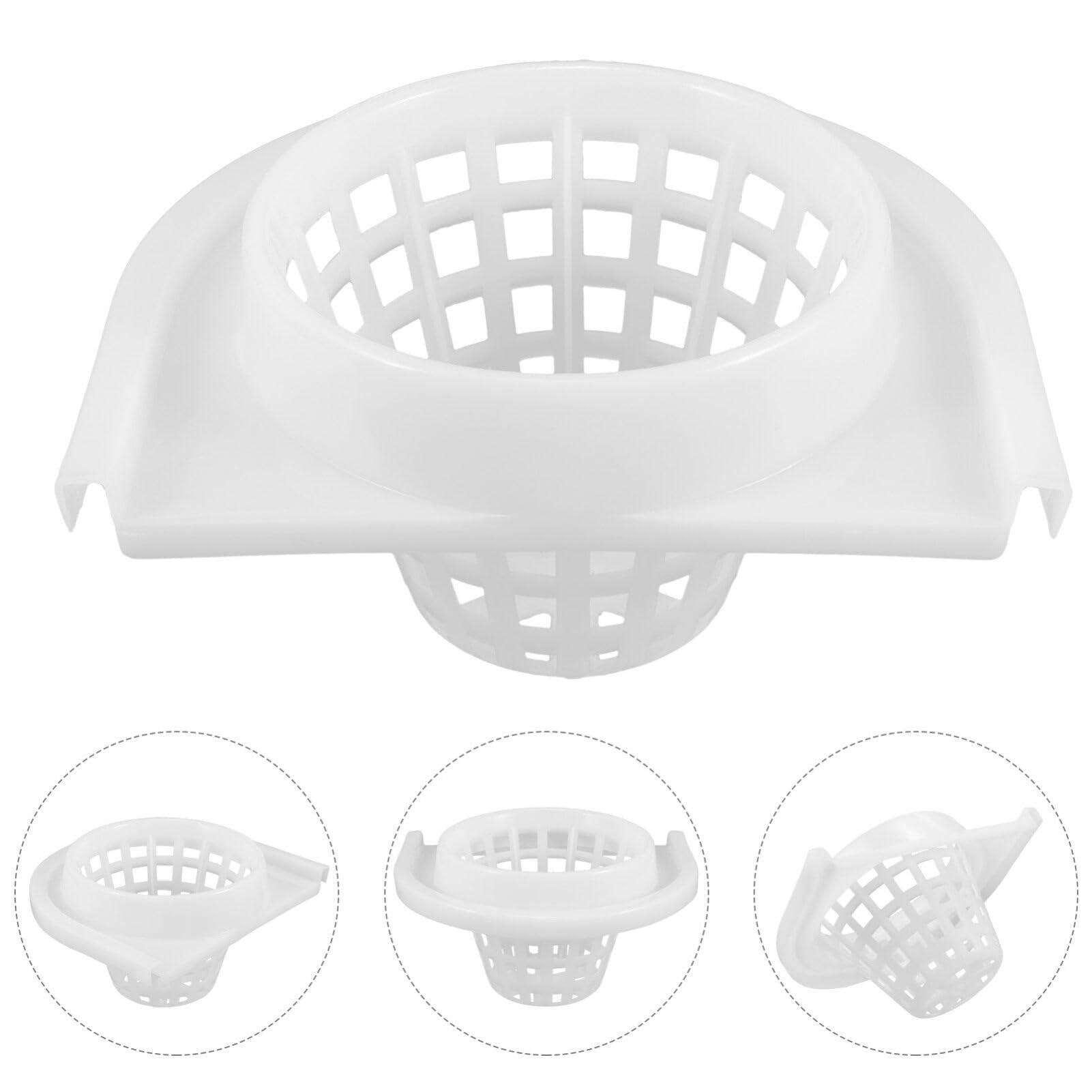 SOLUSTRE SOLUSTRE Plastic Mop Bucket Baskets, Cleaning Mop Bucket Drainage Basket Replacement Bucket Mop Cleaning Mop Strainer Basket for Mop Buckets Accessories White