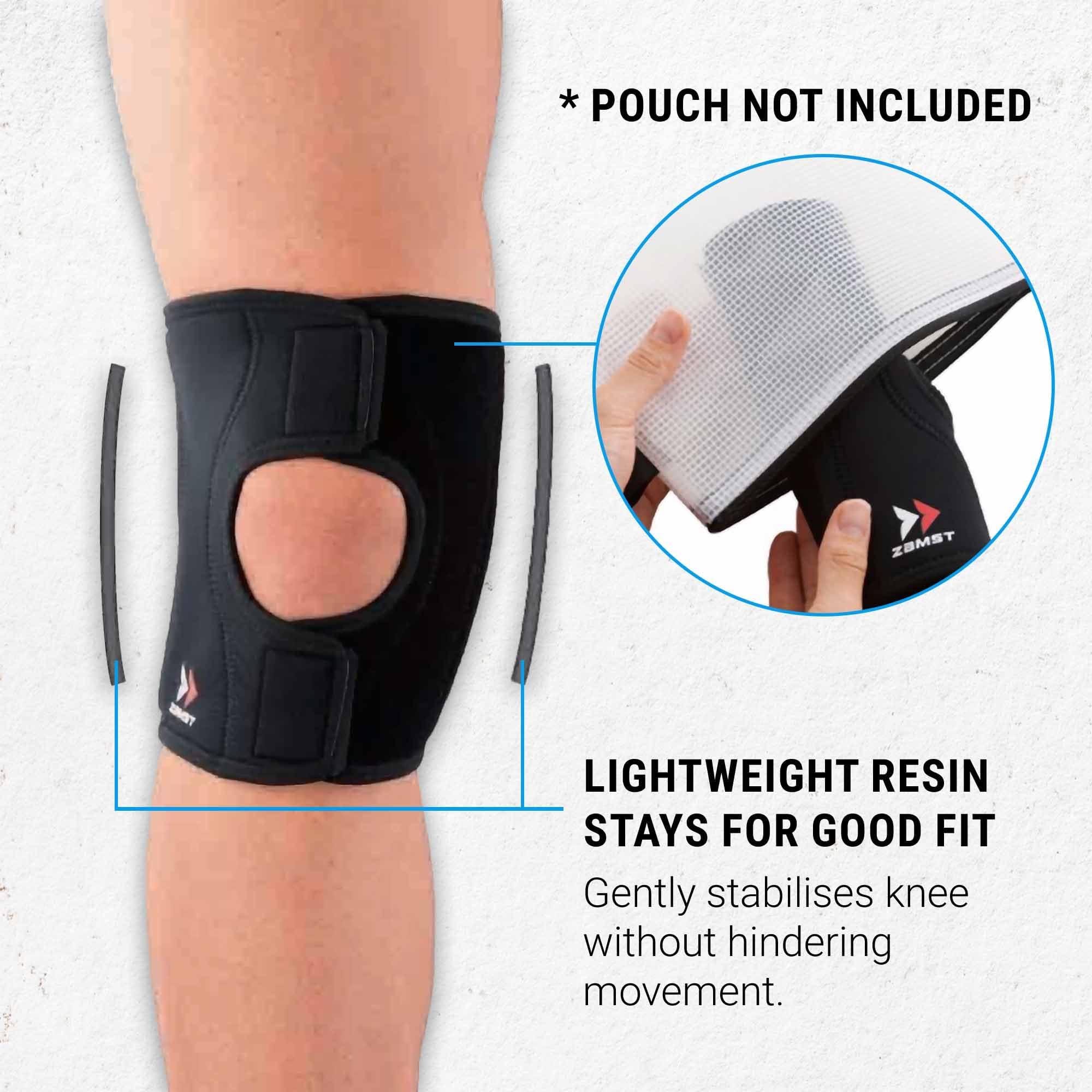 Zamst Zamst EK-1 Sports Knee Brace With Lightweight And Breathable Material For General Knee Support and Knee Pain-for Basketball, Volleyball, Running, Tennis, Pickleball-Black, Large