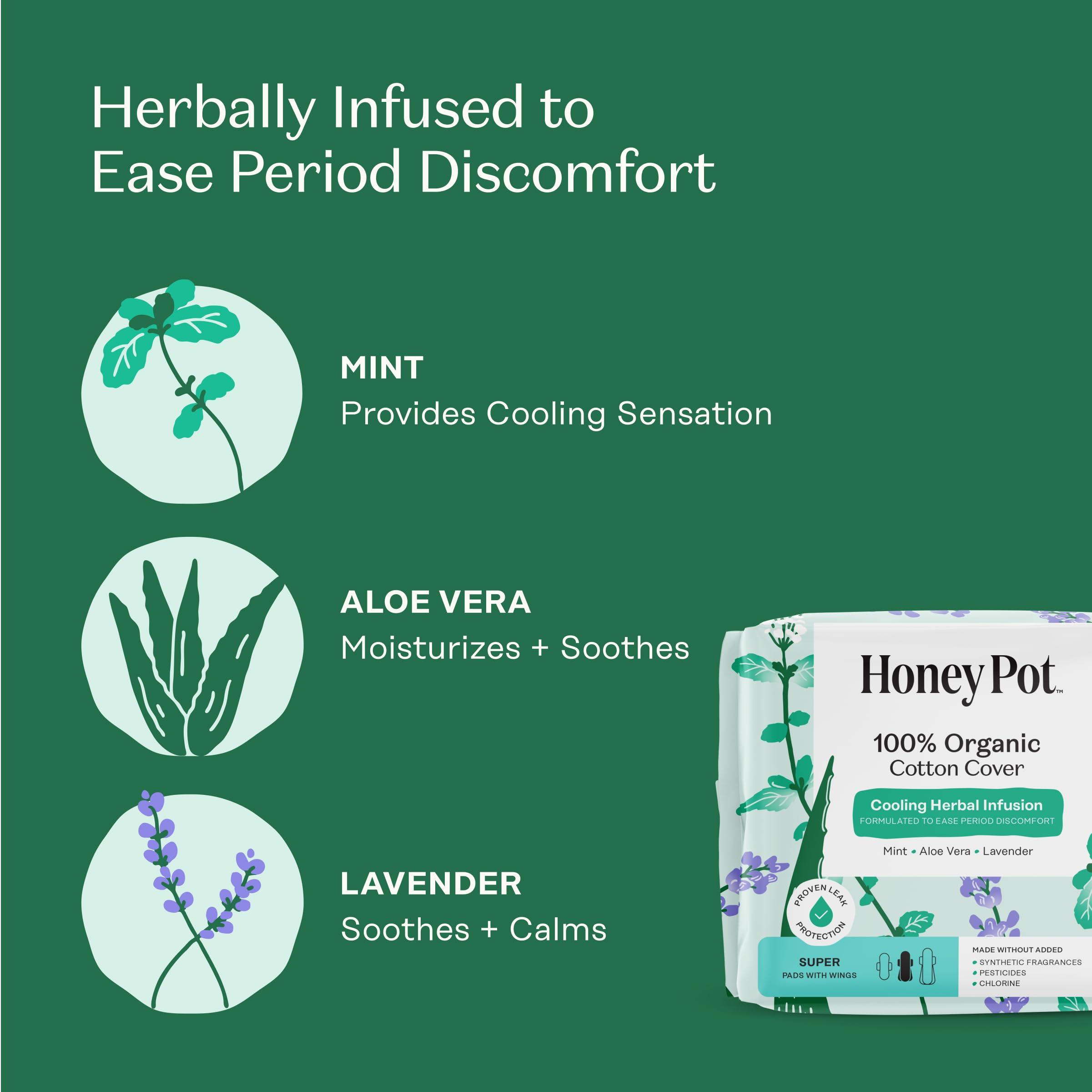 The Honey Pot Company The Honey Pot Company - Super Pads & Coconut Shea Body Cleanser Bundle - Herbal Infused Sanitary Pads for Women - Hydrating Body Wash to Moisturize & Cleanse Skin - Feminine Care - FSA & HSA Eligible