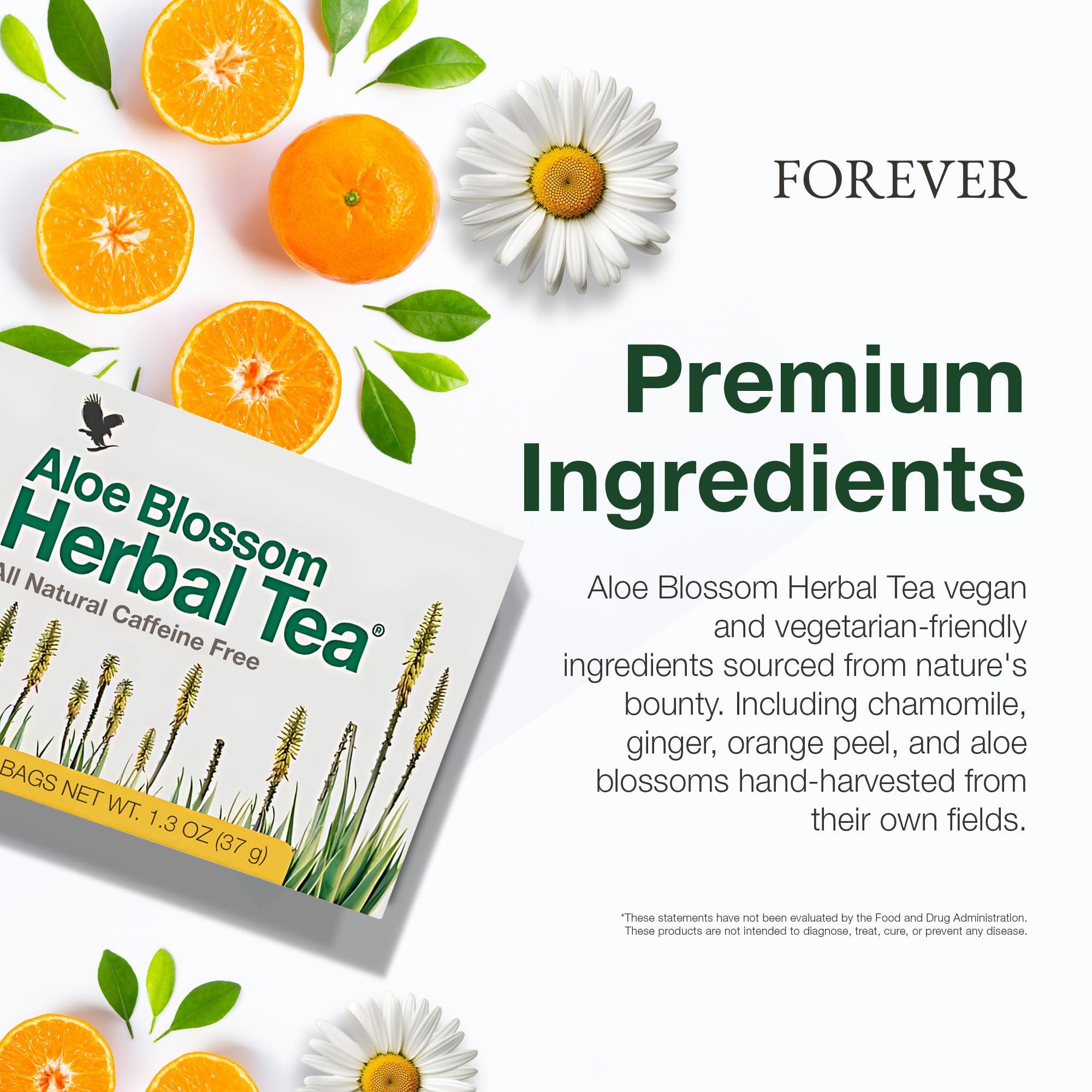Forever Living Products Forever Living - Aloe Blossom Herbal Tea - Caffeine-Free for Balance and Wellness - Vegan and Gluten-Free - Hot or Iced - Zero Calories - 1.3 oz