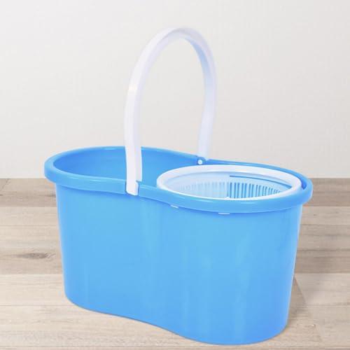 NIBHZ Spin Mop and Bucket with Wringer SetMop and Bucket Set for Floor Cleaning with 3 Mop RefillsTelescoping Mop Rod for Office and Home use,Blue
