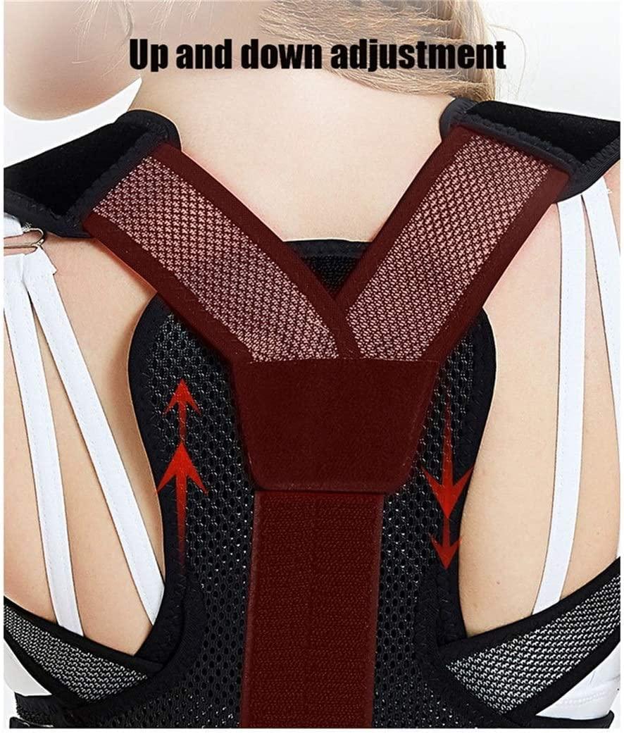 SJHY Posture Corrector Back Brace Straightener for Women Men Teens Adjustable Kyphosis Clavicle Brace Correct Shoulder Posture Support Strap Back Posture (Size : Small)