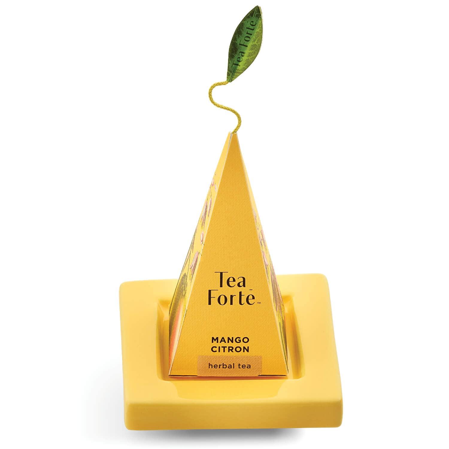 Tea Forte Tea Forte Paradis Gift Set with Cafe Cup, Tea Tray and 10 Handcrafted Pyramid Tea Infuser Bags