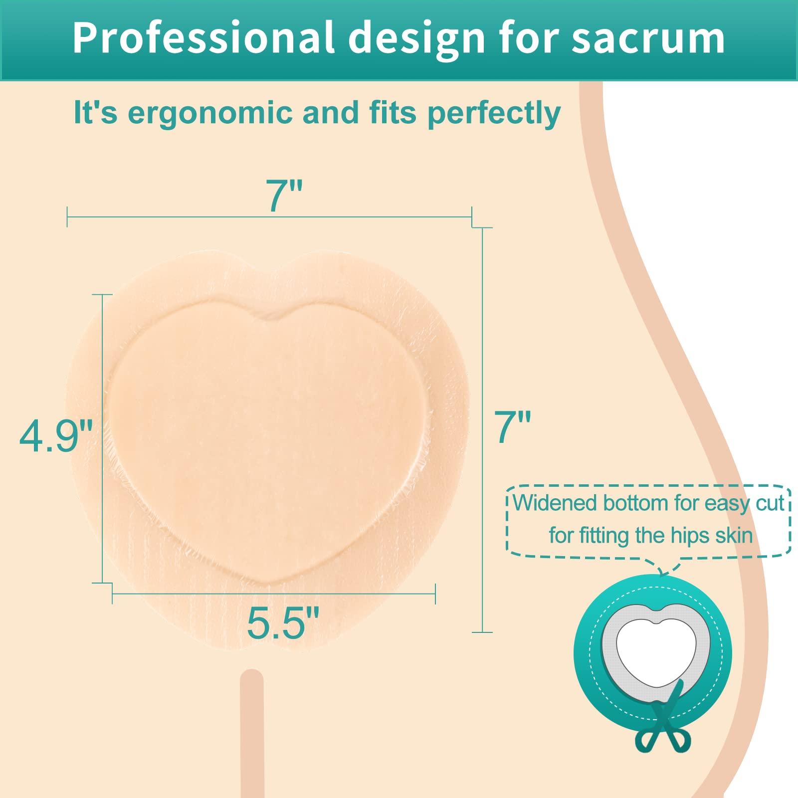 Dimora Hydrocolloid Wound Dressing, 10 Pack Ultra Thin 4\" x 4\" + Ag Silver Sacrum Foam Wound Dressing Bandages Silicone Adhesive Border 7\"x7\"