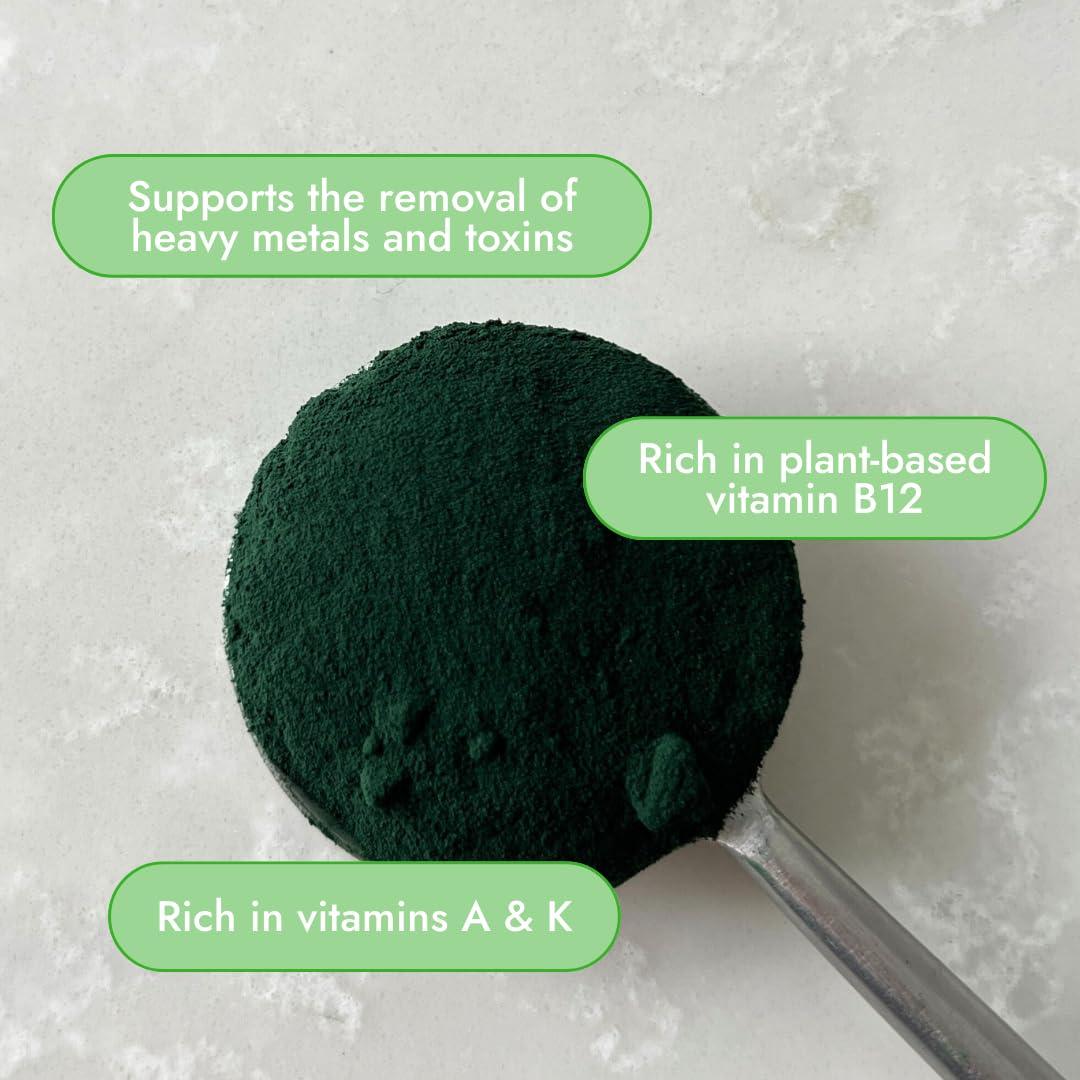 Organic Traditions Organic Traditions Organic Spirulina Powder Vegan Non-GMO Superfood, 5.3oz (150g) Bag, 50 Servings per Bag