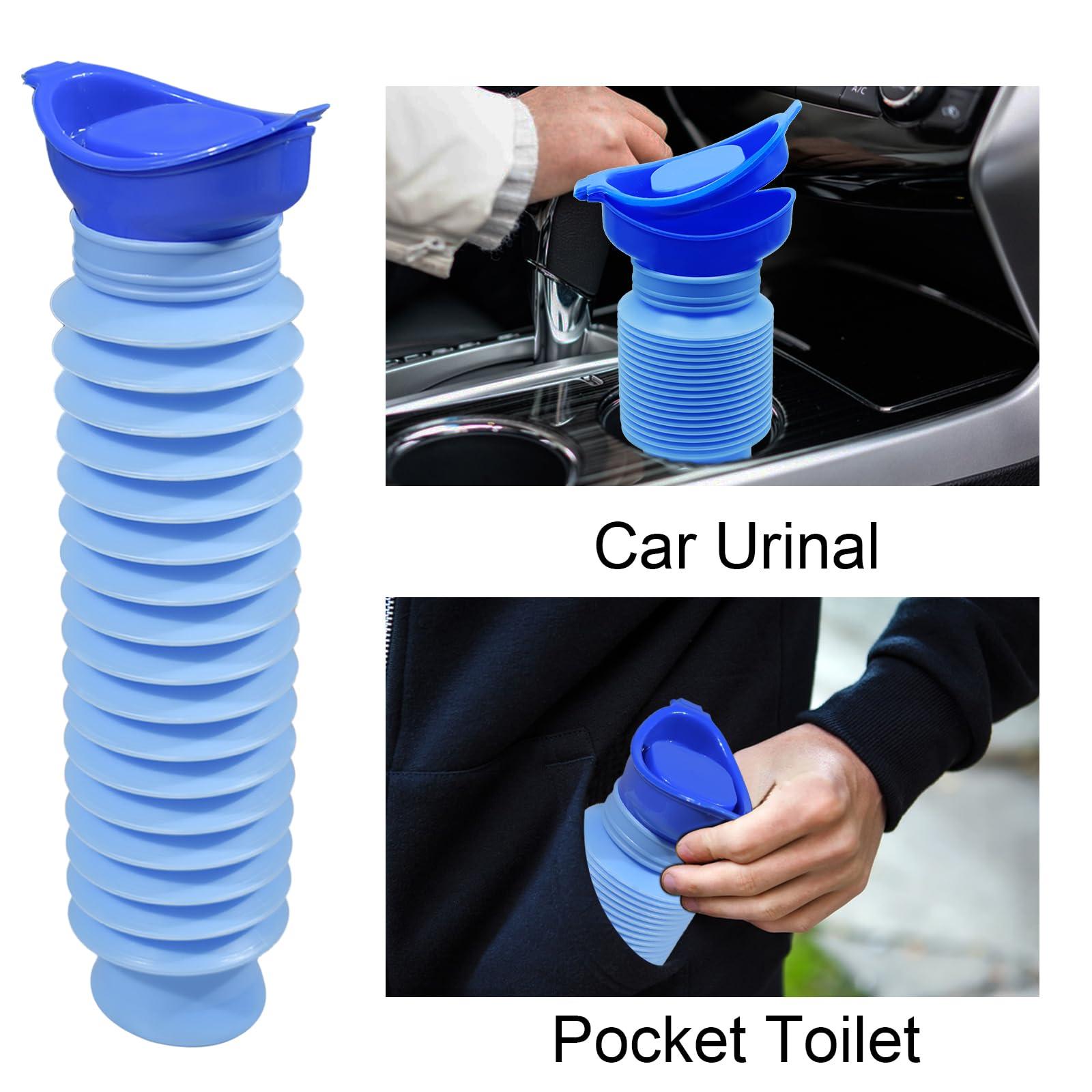 GREATCITI GREATCITI Emergency Urinal, Pocket Toilet for Men Women, Pee Bottles with Sealed Lid Collapsible Portable Urinals for Camping Travel Car Traffic Jam 750ML