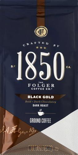 1850 1850 Black Gold Dark Roast Ground Coffee, 12 oz