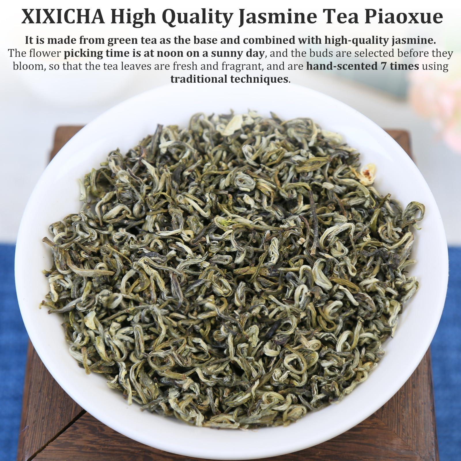 XIXICHA XIXICHA Jasmine Tea Loose Leaf Grade AAA Jasmine Green Tea Chinese Tea Green Tea New Tea Premium Chinese Jasmine Tea 4.23oz/120g