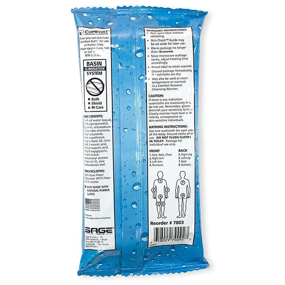 Sage Sage 96511700 Bath Wipe Comfort Bath 8 X 8 Inch Soft Pack Aloe 7942