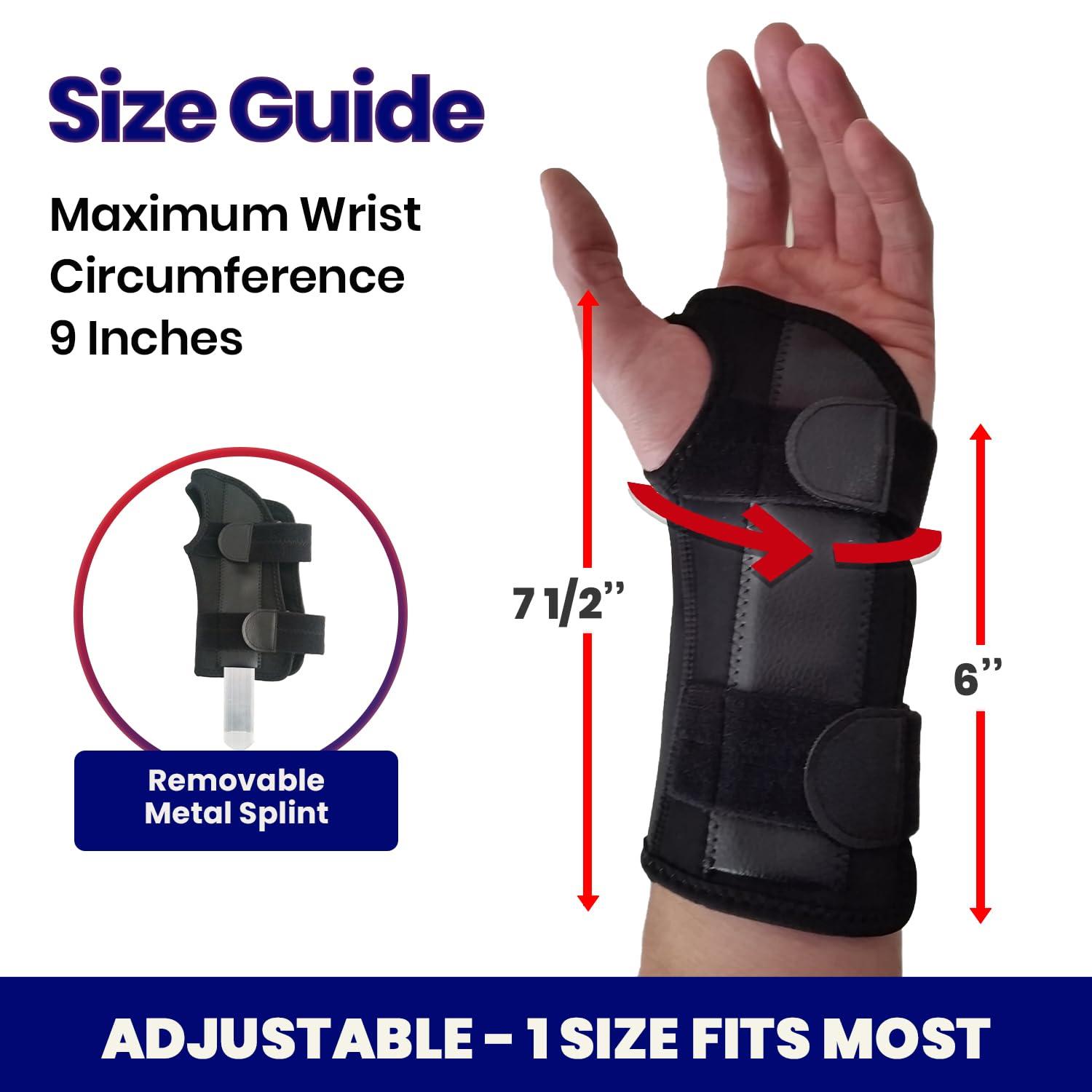 ARMSTRONG AMERIKA ARMSTRONG AMERIKA Wrist Brace For Carpal Tunnel Left Hand + Wrist Wrap Compression Wrist Brace For TFCC Tears Large
