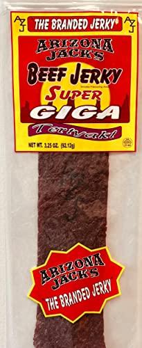 Prime Snax Corp Arizona Jack's Super Giga Individually Wrapped Jerky 4 Flavor Multipack (Original, Teriyaki, Pepper, & Hot)