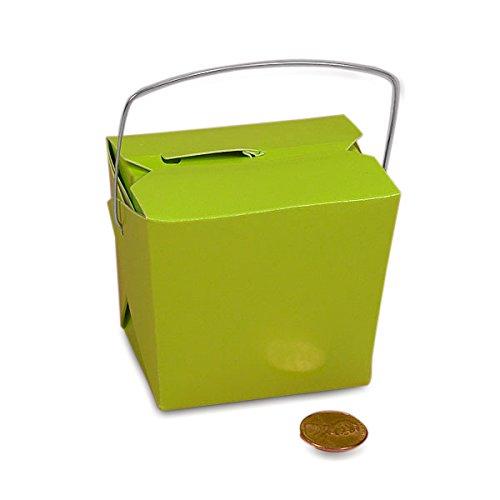Paper Mart Lime Green Paper Chinese Take Out Boxes 4" X 3 1/2" | Quantity: 72