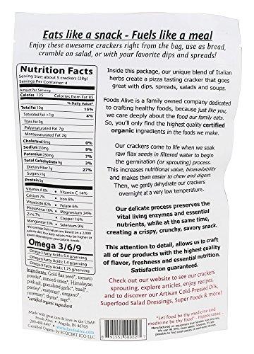 Foods Alive Foods Alive Organic Flax Crackers Italian Zest - 4 oz