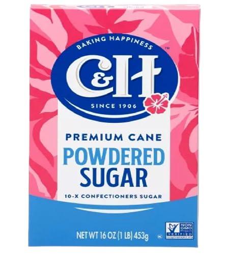 C&H C&H Pure Cane Powdered Confectioners Sugar, 1 Lb