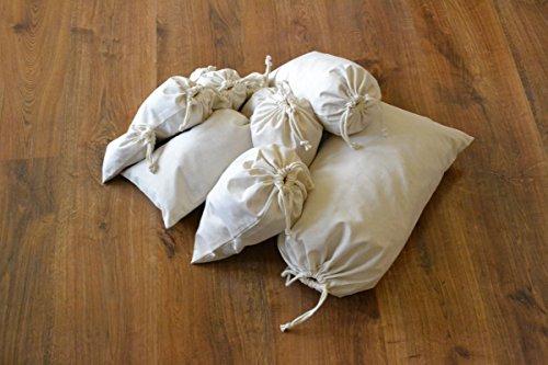 Custom bags 3"x5" DOUBLE DRAWSTRING COTTON MUSLIN BAGS-Set Of 25