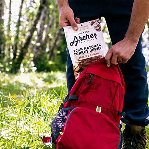 Country Archer Country Archer Turkey Jerky - Turkey Meat Protein Snacks, Turkey Jerky for People, Protein Meat Snacks, Turkey Jerky Snack Packs, Gluten Free, Keto - Hickory Smoke, 2.5 oz (Pack of 4)