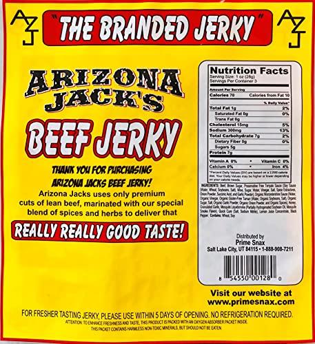 Prime Snax Corp Arizona Jack's Super Giga Individually Wrapped Jerky 4 Flavor Multipack (Original, Teriyaki, Pepper, & Hot)