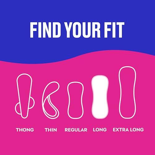 Carefree Carefree Panty Liners for Women, Long, Unwrapped, Unscented, 92ct | Pantiliners, Carefree Liners, Daily Liners for Women, Light Periods and Leaks, 8-Hour Odor Control | 92ct (Packaging May Vary)