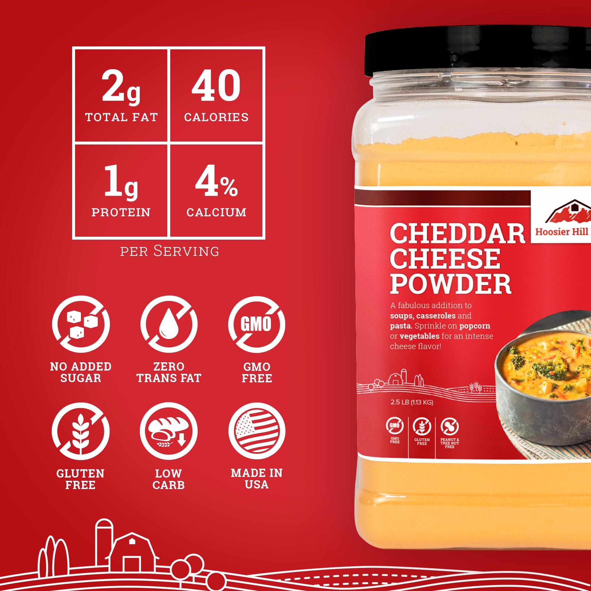 Hoosier Hill Farm Hoosier Hill Farm Cheddar Cheese Powder, Cheese Lovers, 2.5LB (Pack of 1)