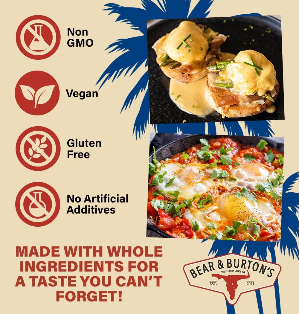 Old Florida Sauce Co. Bear and Burton\'s Breakfast Sauce | A Savory Breakfast Sauce from The Makers of W Sauce | 12 Fl Oz