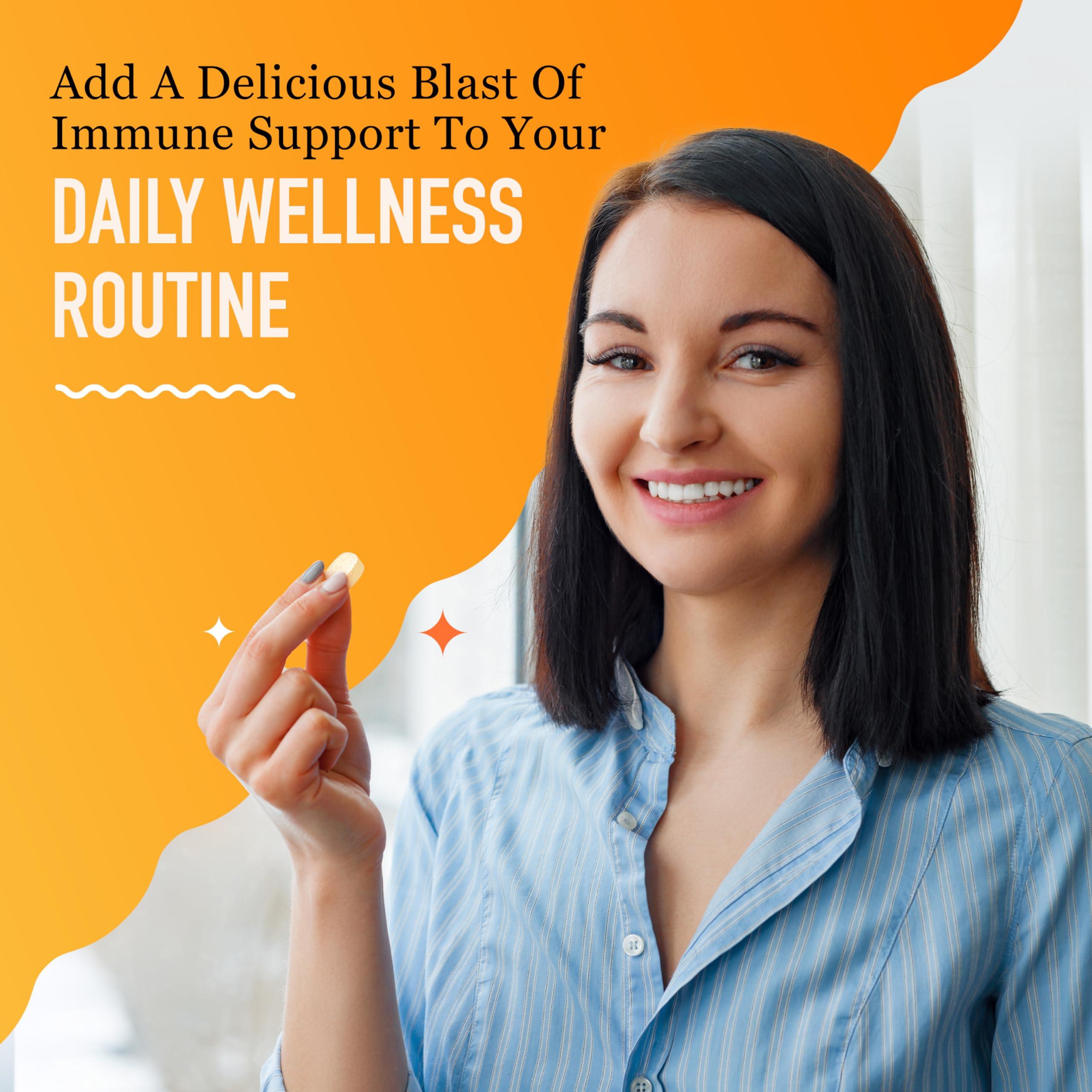 Airborne Airborne 1000mg Chewable Tablets with Zinc, Immune Support Supplement with Powerful Antioxidants Vitamins A C & E - 200 Tablets, Citrus Flavor