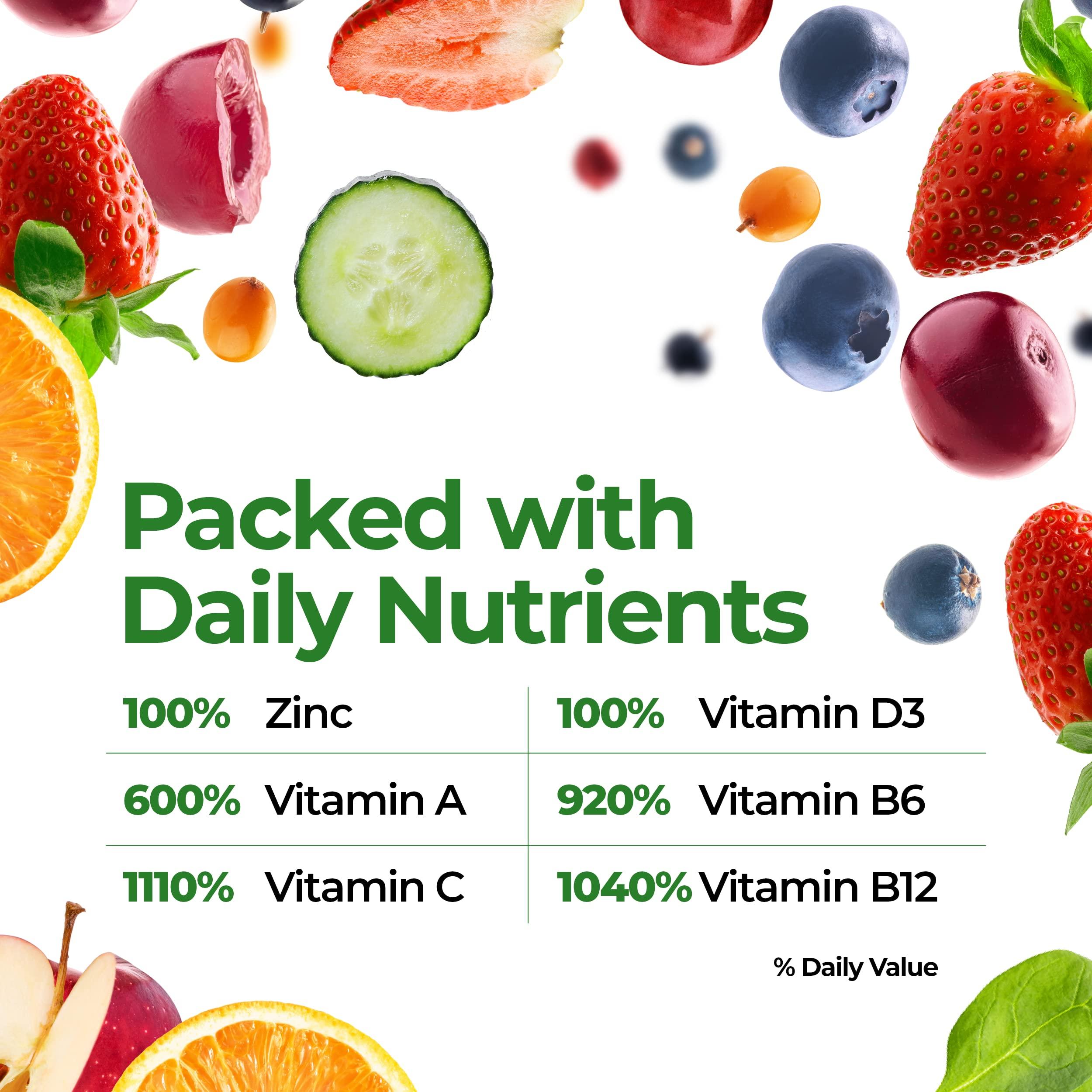 FeelGood Superfoods FeelGood Superfoods Vita Fruits and Veggies Immune Support Shot Supplements, 25 Organic Fruits and Veggies, Ready to Drink Immunity Booster, Orange and Fruit Punch Flavor, Combo Pack of 20