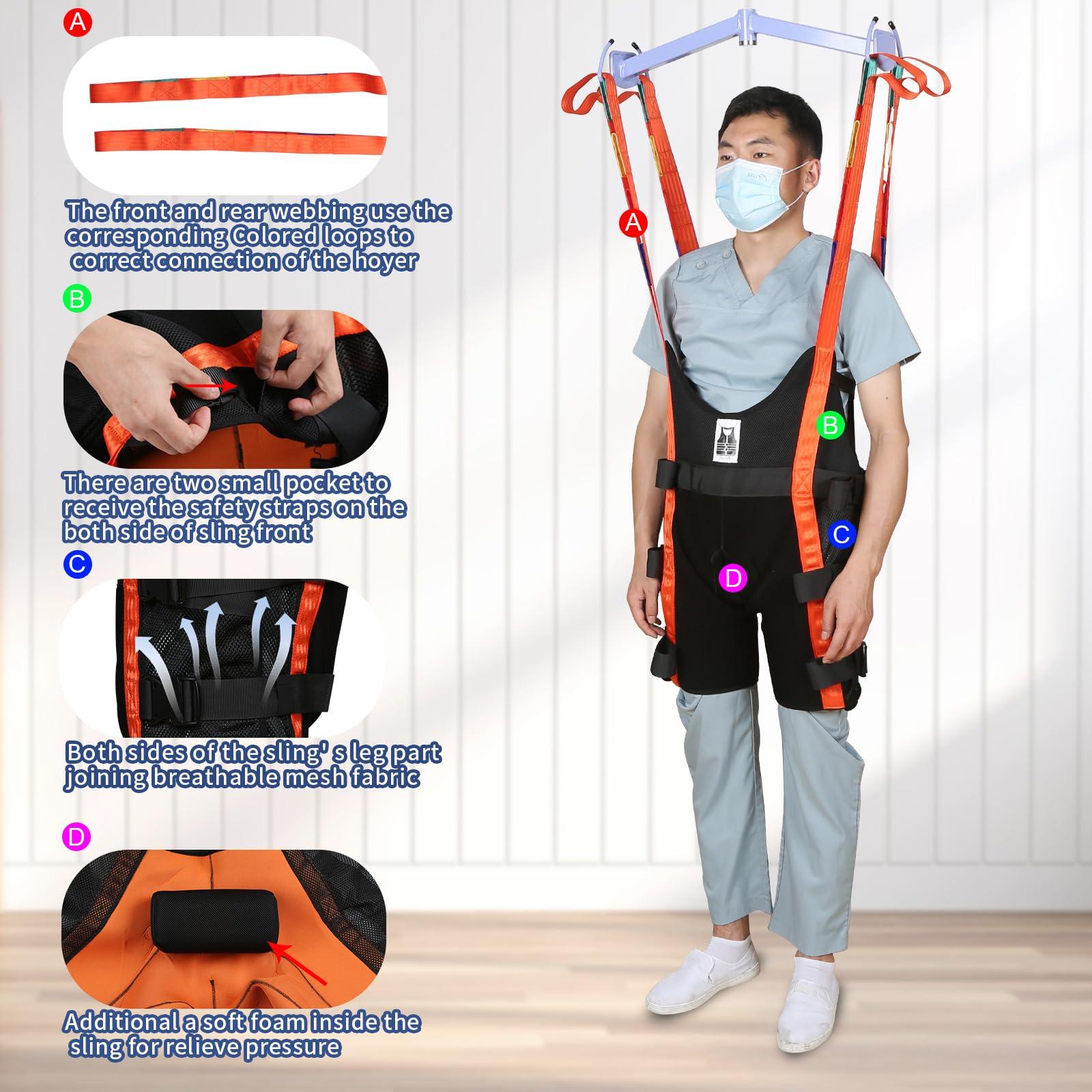 EZ Assistive EZ Assistive Professional Walking Assist sling with Magical 4-way Stretchable Fabric, Patient Lift Training Sling for Home Use and Hospital, 500lb(230kgs) Weight Capacity (Small)