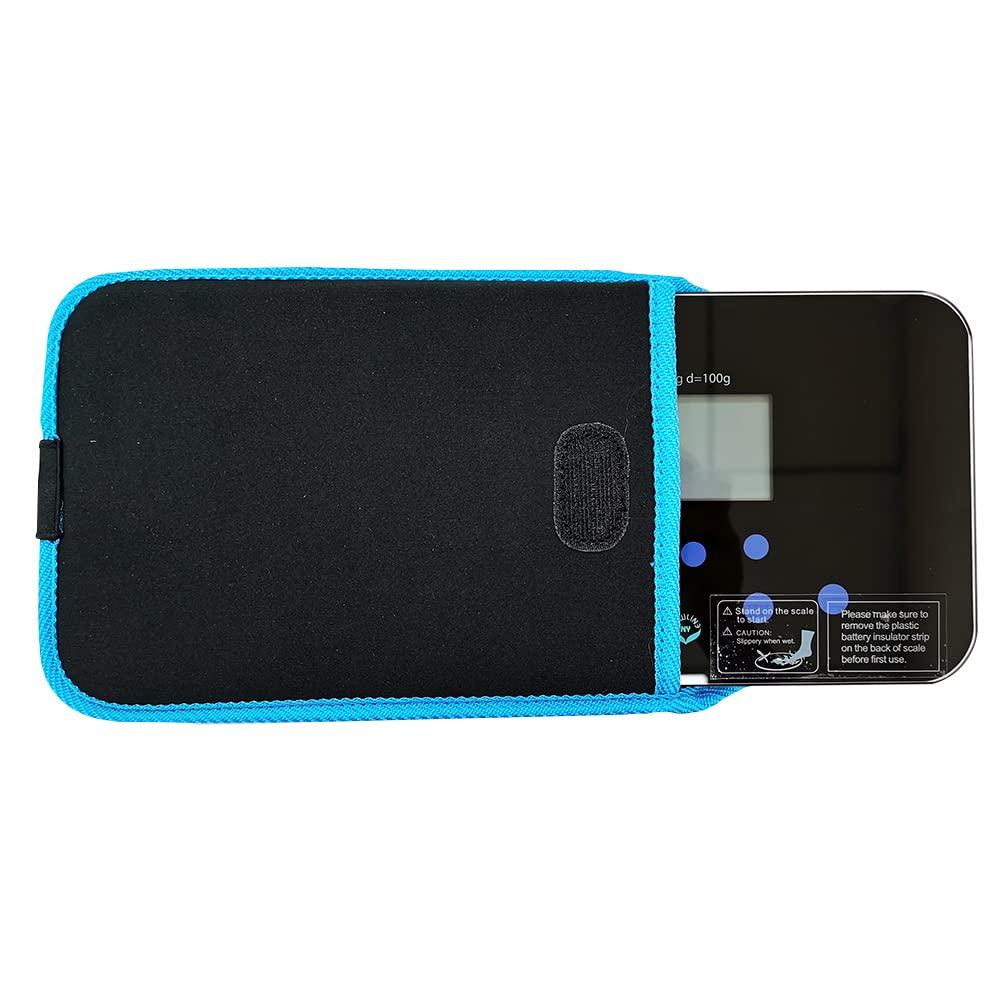 Newline NY NewlineNY Step-on Super Mini Smallest Travel Bathroom Scale with Protection Sleeve: SBB0638SM-TW(Trendy Wave)+S002BU