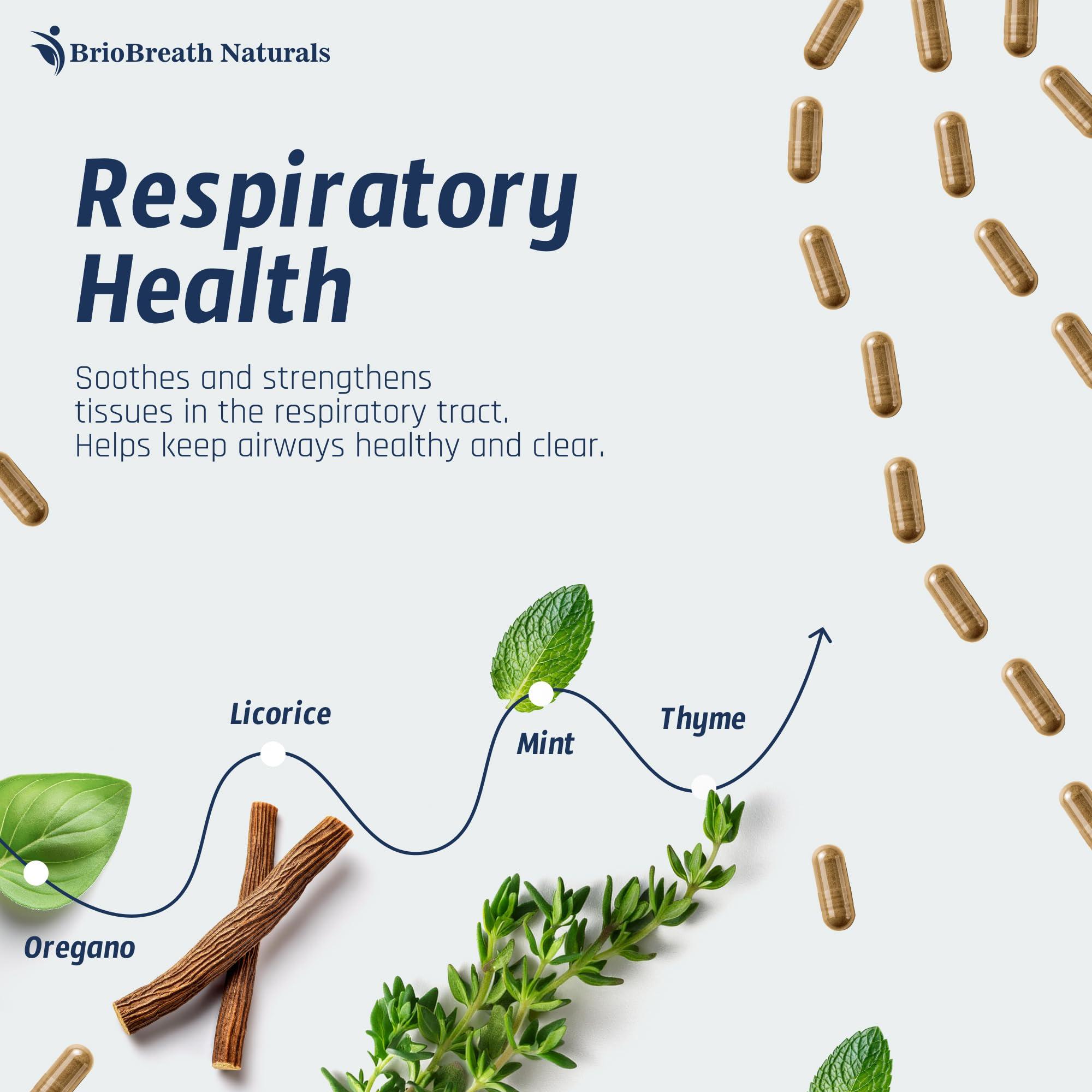 HITHINKMED Lung Support Supplement - Natural Capsules for Lung Cleanse and Detox - Made in USA - Respiratory System; Mucus Clear - Vegan Supplement for Lung Detox; Respiratory Support - 60 Capsules