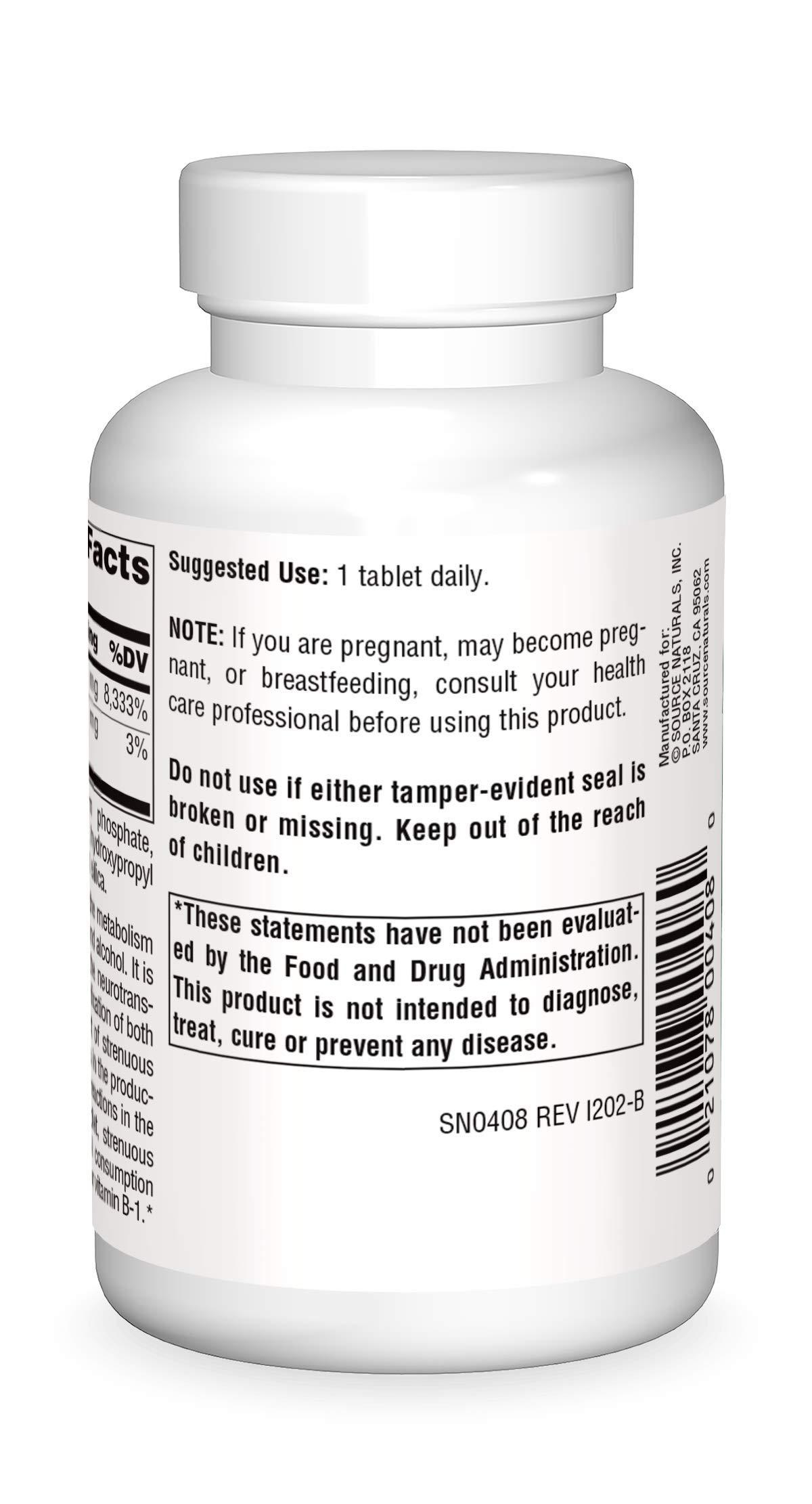 Source Naturals Source Naturals Vitamin B-1 Thiamin 100 mg Supports Energy Production - 250 Tablets