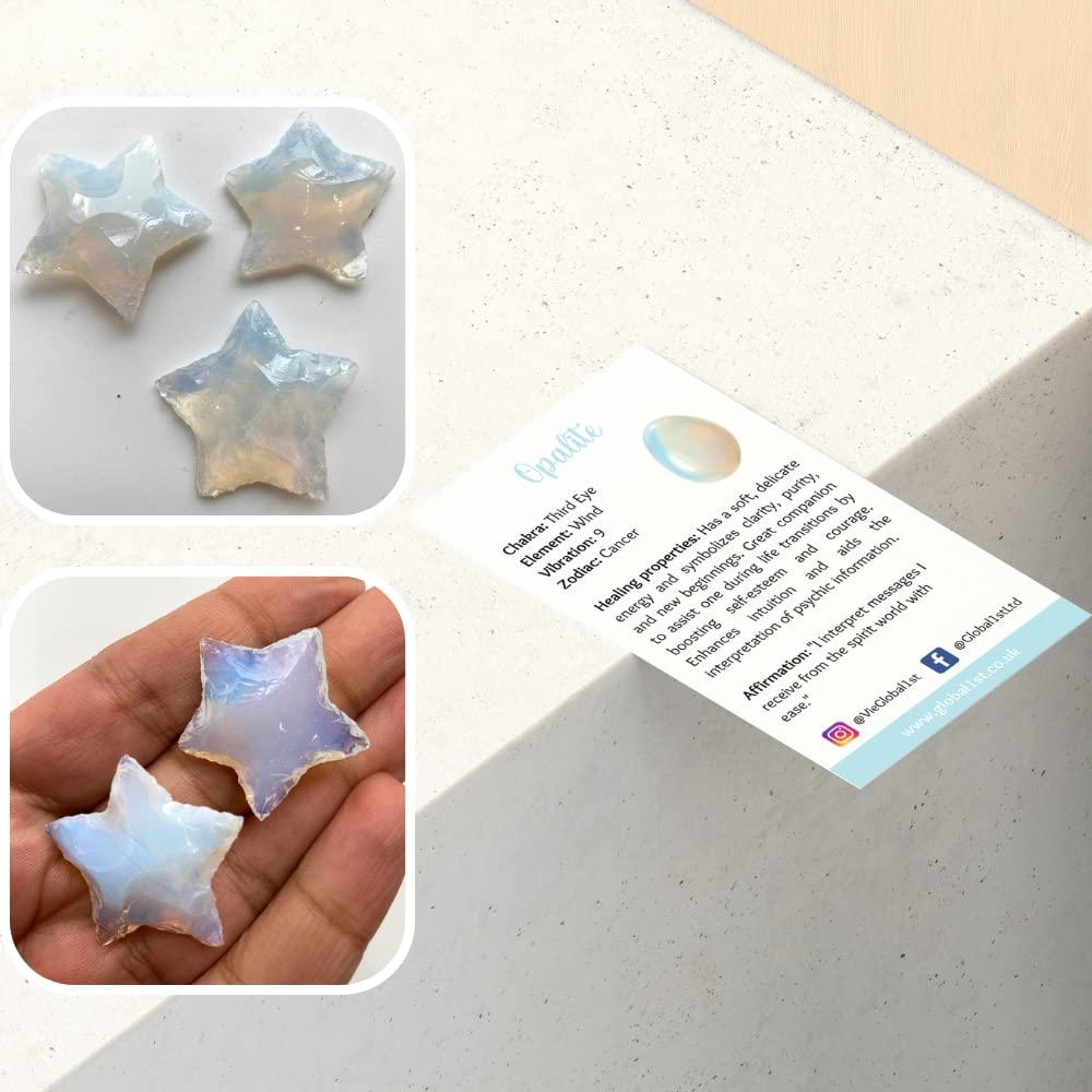 VIE VIE Faceted Star Crystal, 3x3cm, Opalite