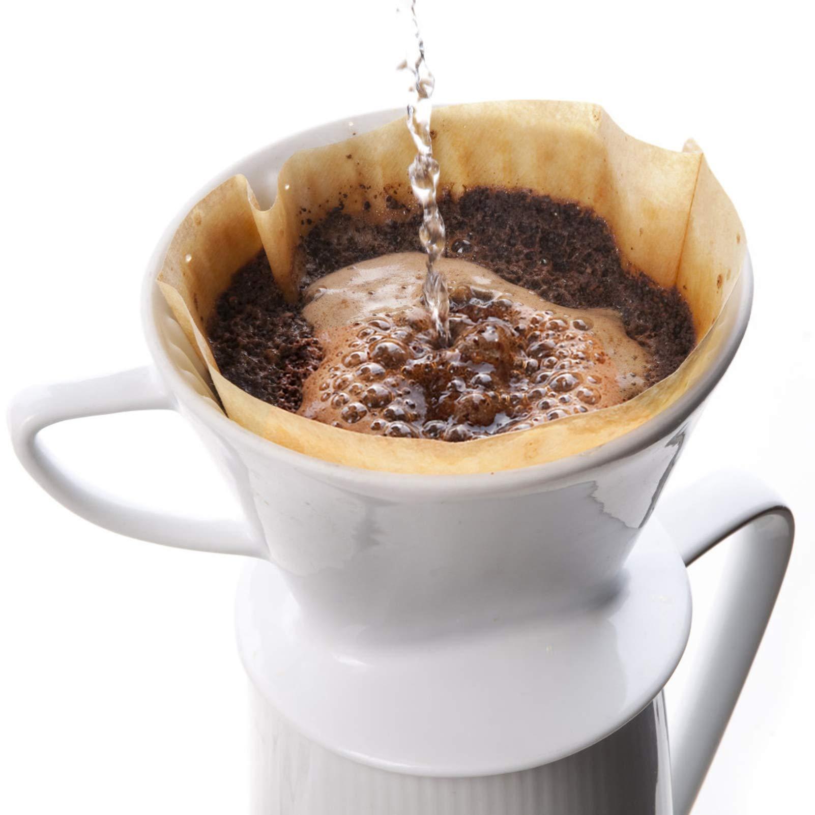 Baluue Baluue 300pcs Filter Paper Cone Coffee Filters Round Coffee Filters Coffee Maker Filters Coffee Paper Filters Espresso Paper Filter Paper Coffee Filters Conical Ice Drip Pot