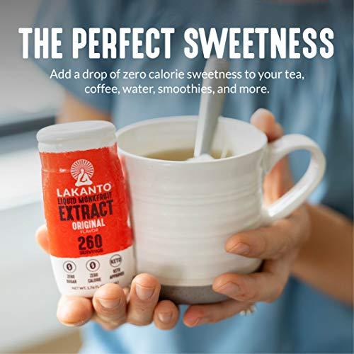 Lakanto Lakanto Liquid Monkfruit Extract Drops - Zero Calorie, Zero Sugar, Keto Drink Sweetener, Sugar Substitute, On the Go, Tea, Coffee, Water, Smoothies, Other Drinks (Original - 1.76 Fl Oz - Pack of 2)