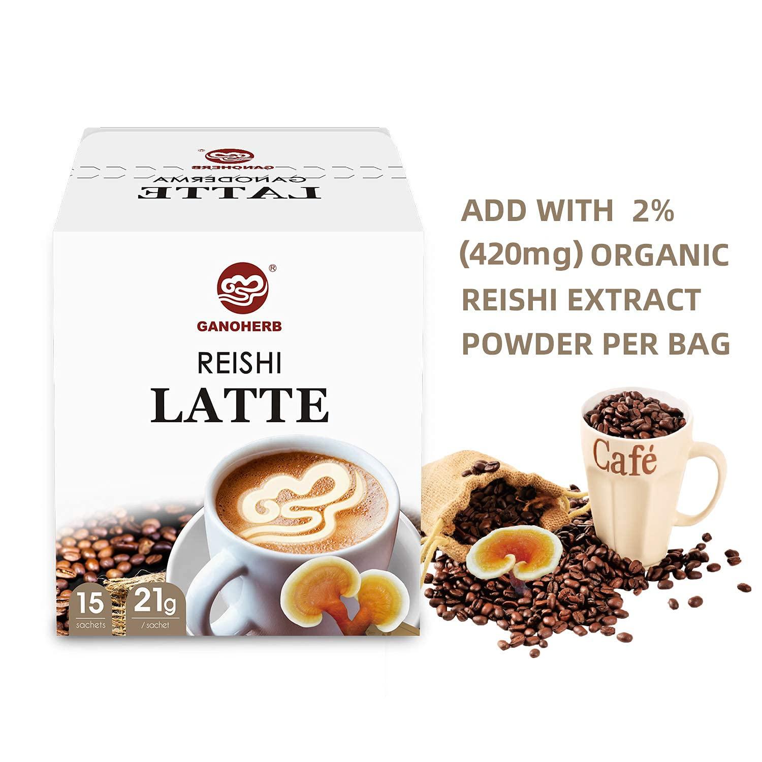 GANOHERB Ganoherb Reishi Mushroom Latte Coffee and Reishi Mushroom Green tea