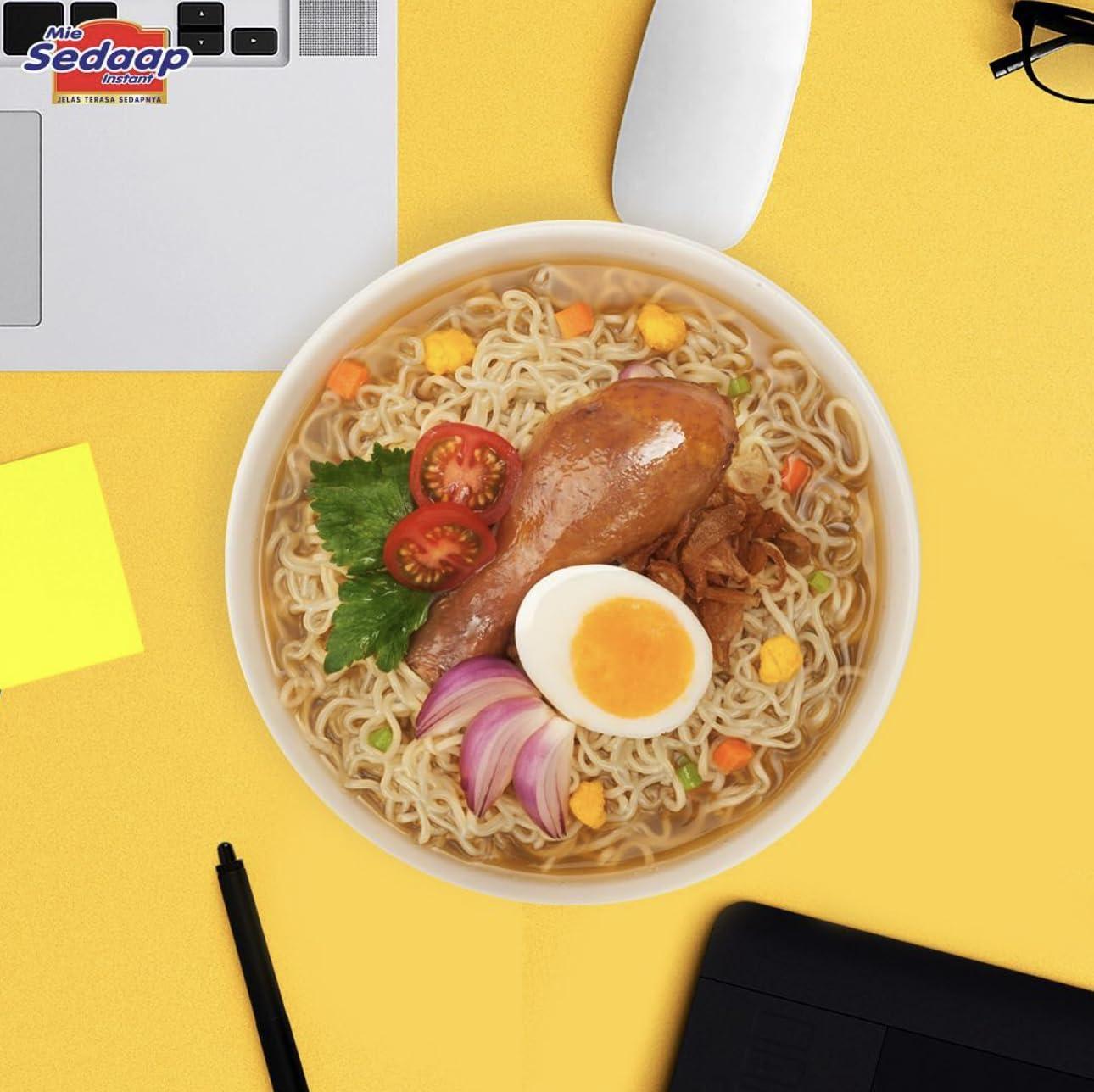 Wingsfood Sedaap Mi Sedaap Instant Noodles, Chicken Onion Flavor, 2.57 oz (Pack of 10)